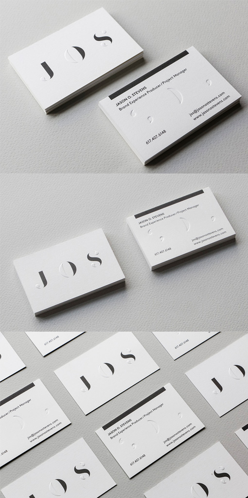Clever Use Of Texture And Typography On A Black And White Business Card For A Brand Event Manager