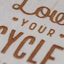 Laser Cut And Engraved Wooden Circular Business Card Design