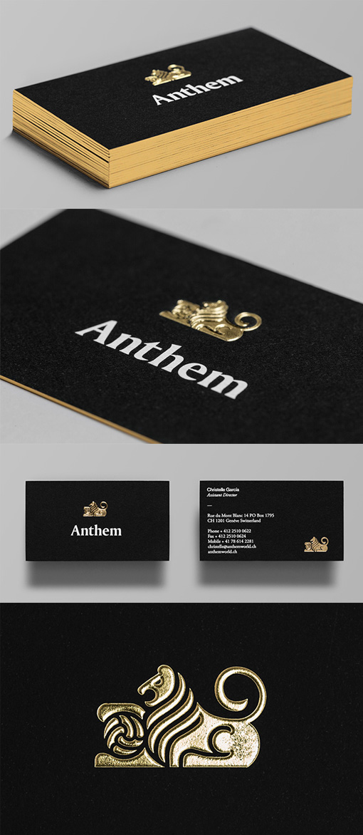 black business card visiting card foiling & emboss business card