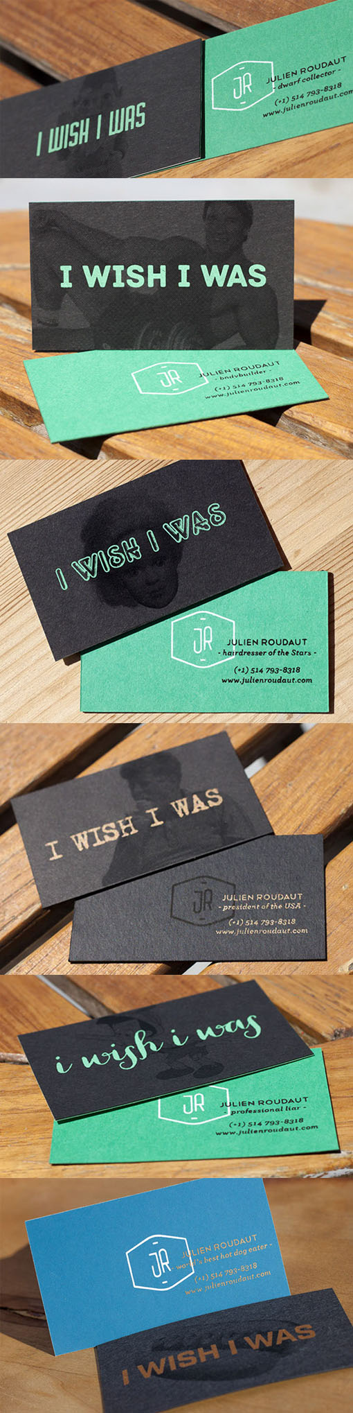 Quirky And Humorous Business Cards With Great Typography For An Art Director