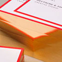 Rich Red And Gold Foil Edge Painted Business Cards For A Creative Agency
