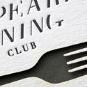 Clever Concept For A Laser Cut Business Card Design For A Dining Club