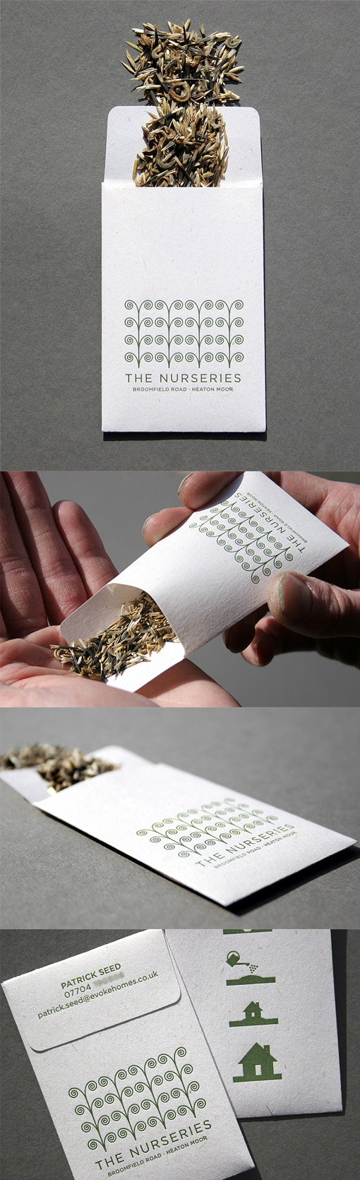 Clever Letterpress Printed Seed Packet Business Card Concept