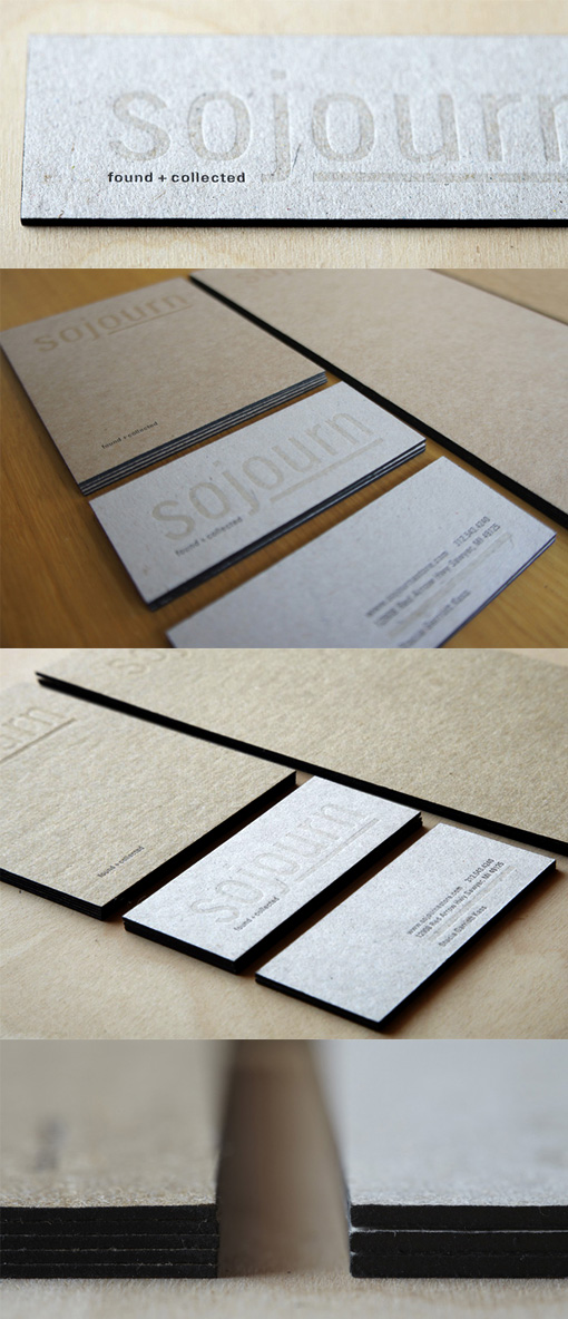 Subtle And Understated Edge Painted Letterpress Business Card Design