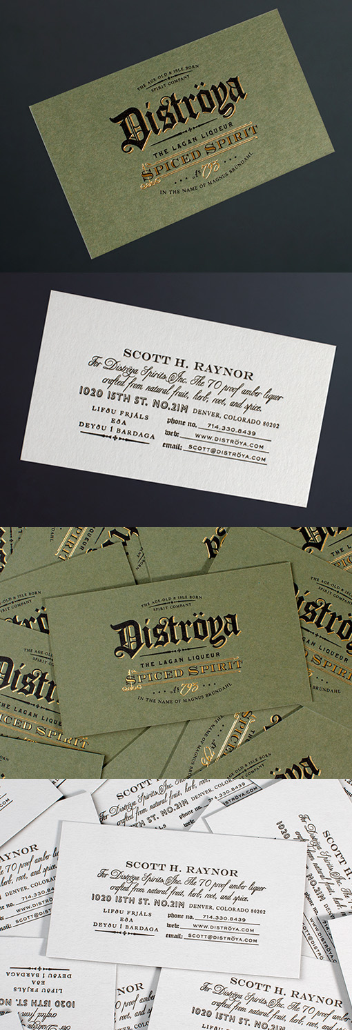 Beautiful Vintage Typography Business Card Design