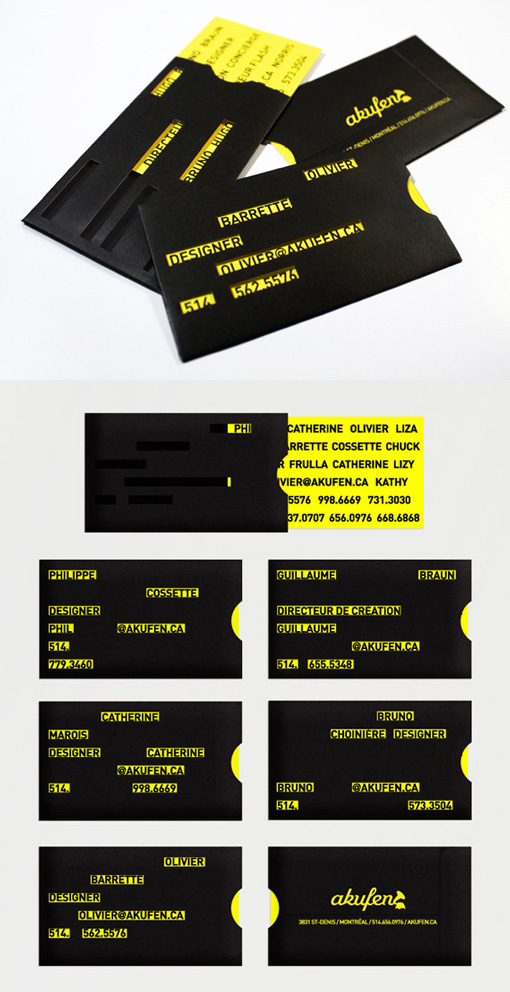 Clever Interactive Die Cut Word Puzzle Business Cards For A Design Company