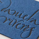 Elegant Hand Drawn Typography On A Layered Letterpress Business Card