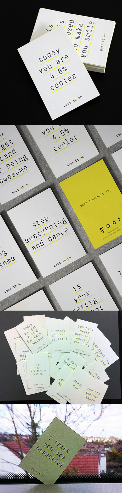Quirky And Humorous Messages On Business Cards For A Brand Agency