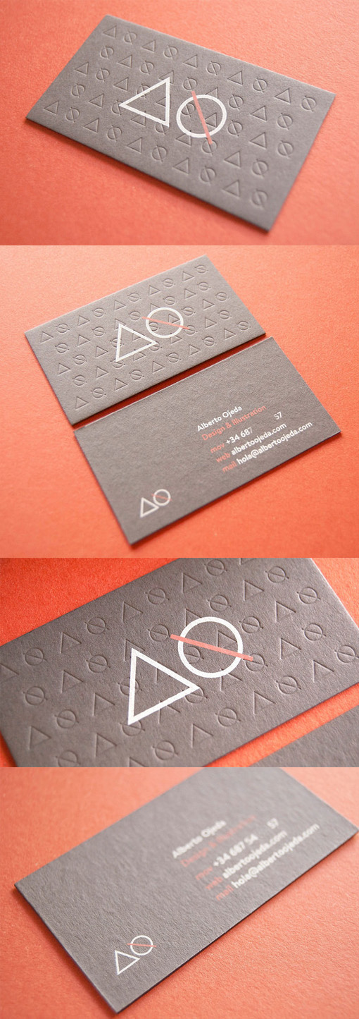 Textured Letterpress Business Card Design For A Graphic Designer