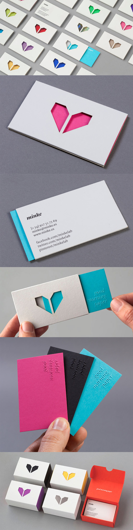 Clever Layered Interactive Die Cut Business Cards For A Print And Design Studio