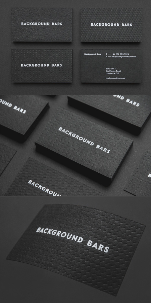 Textured Black Minimalist Business Card For An Event Management Company