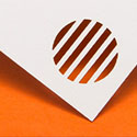 Bright Modern Minimalist Die Cut Business Card Design