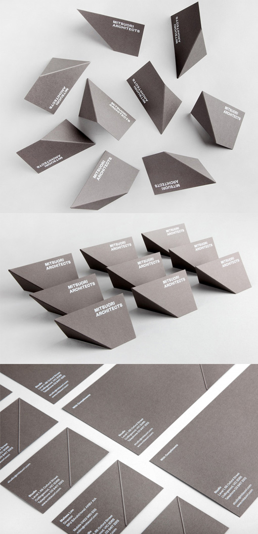 Clever Business Card For An Architect Becomes 3D With Just One Fold