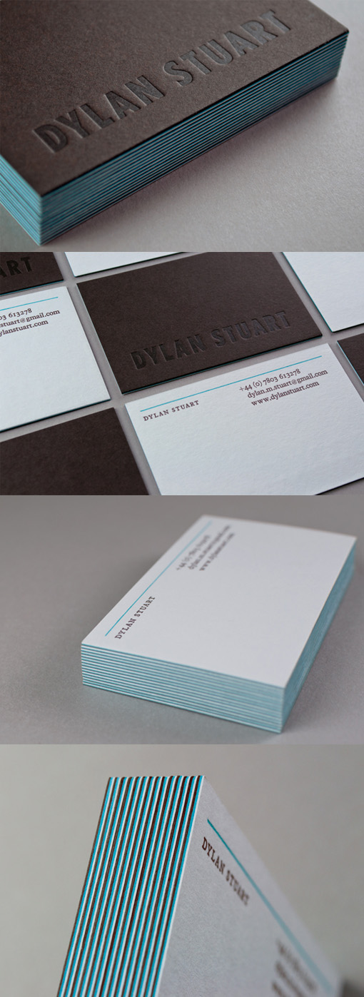 Sophisticated Minimalist Letterpress Business Card Design