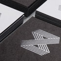 Black And White Minimalist Clear Foiled Business Card For A Web Developer