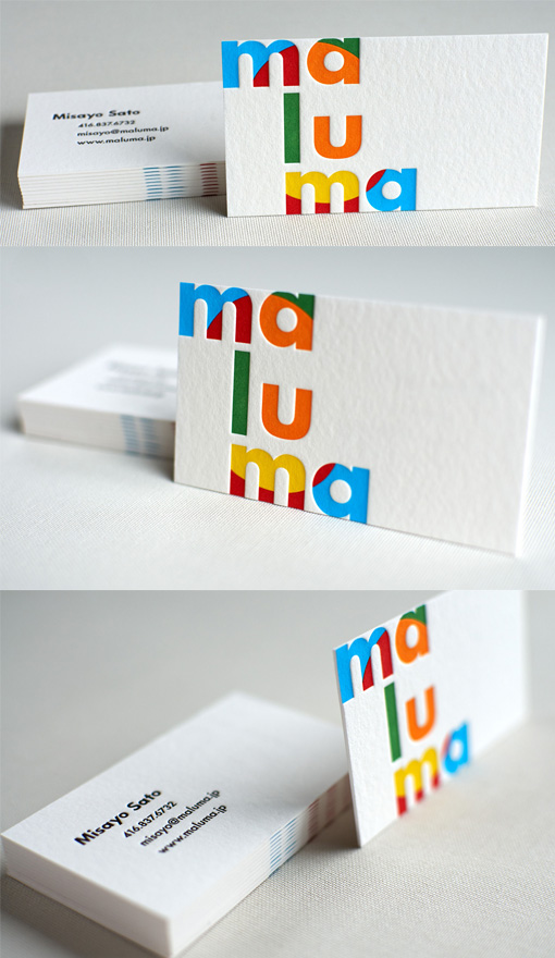 Bright Colour Scheme With Minimalist Design On A Business Card For A Graphic Designer