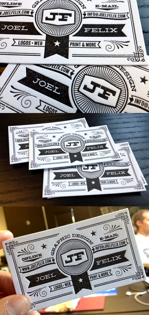 Brilliant Hand Drawn Typography And Illustration On A Black And White Business Card