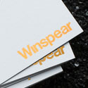 Minimalist White, Silver And Copper Foil Business Card Design