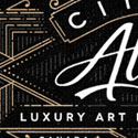 Vintage Typography And Styling On A Business Card For An Art Gallery