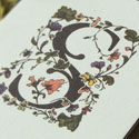 Beautiful Hand Drawn Monogram On A Business Card For An Interior Designer