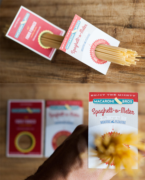 Clever Interactive Die Cut Spaghetti Measure Business Card Design