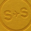 Embossed Logo On A Bright Yellow Business Card For A Social Media Agency