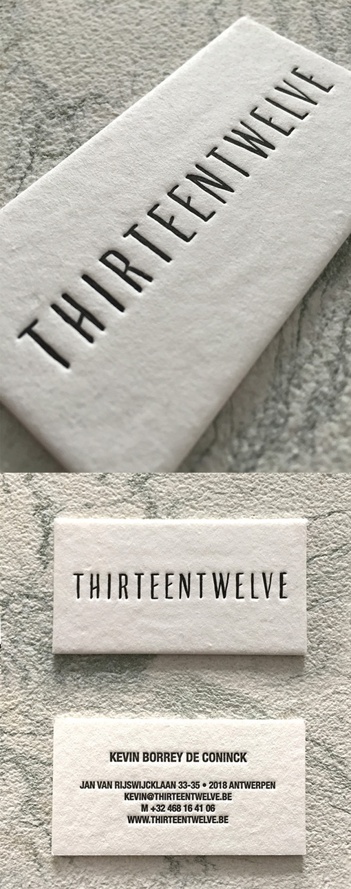 Hand Drawn Black Typography On A Textured White Business Card