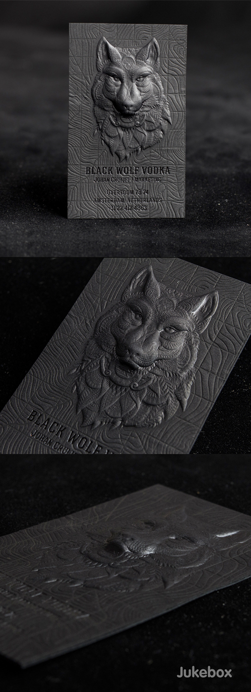 Amazing 3D Embossed Black Business Card