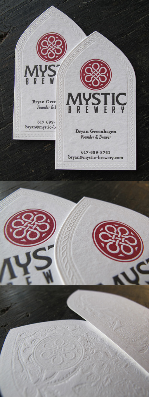 Custom Die Cut Letterpress Business Cards For An Artisan Brewery