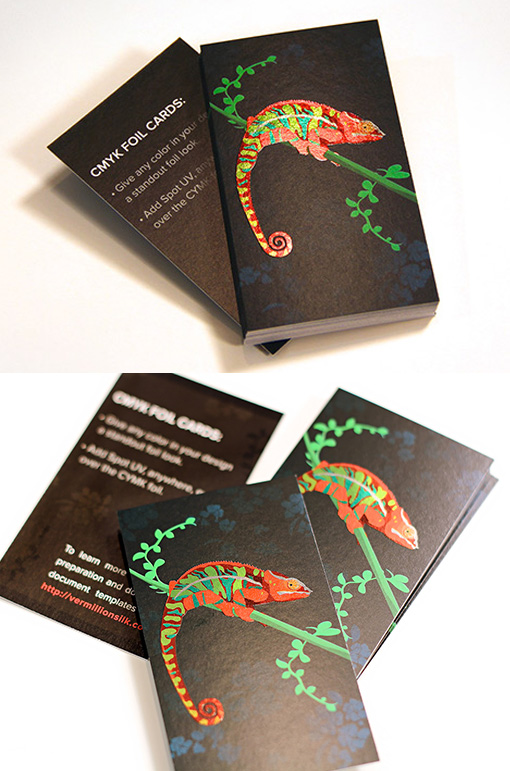 Amazing Multi Foiled Chamaeleon Business Card Design