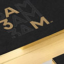 Sleek And Professional Black And Gold Foil Edge Painted Business Card Design