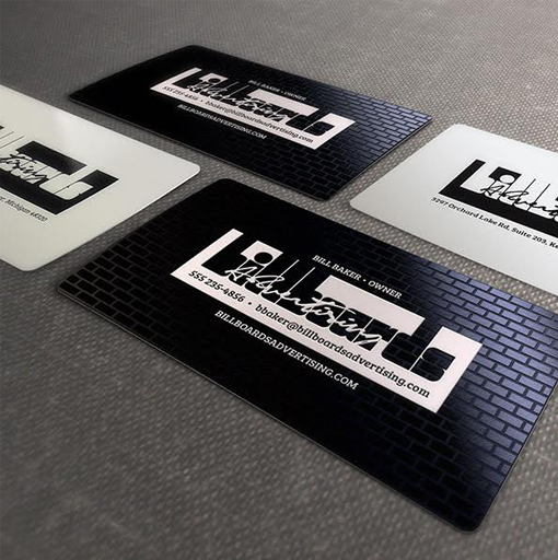 Bold Black And White Plastic Business Card