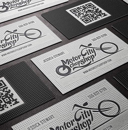 Edgy Letterpress And Emboss Business Card Design