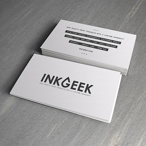 Minimal Black And White Business Card For A Printing Company