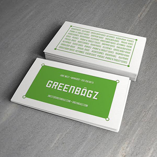 Minimal Green Business Card For An Eco-Friendly Fashion COmpany