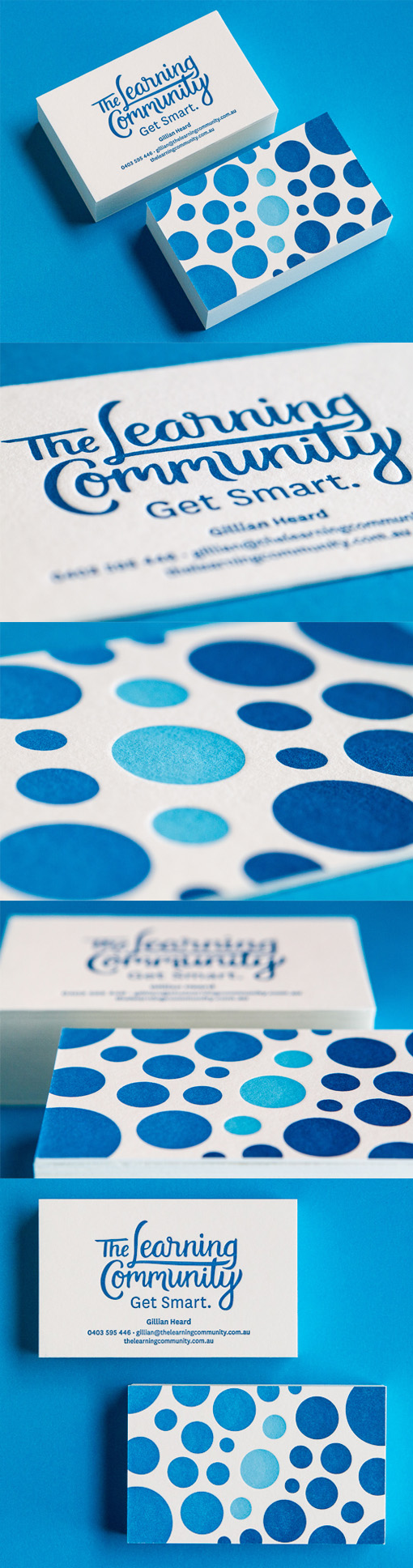 Bright And Upbeat Pattern And Typography On A Business Card For An Education Provider