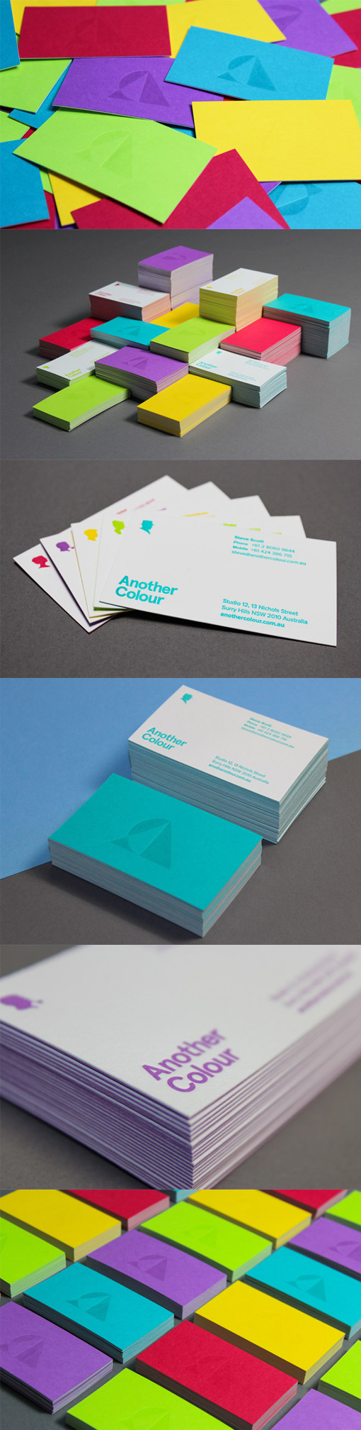 Striking Colour Block Business Cards For A Design Agency