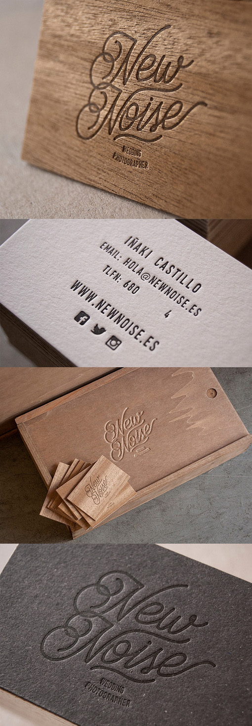 Beautiful Laser Cut Wooden Business Cards For A Wedding Photographer