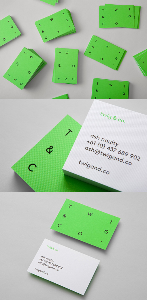 Bright And Eye Catching Minimalist Colour Block Business Card Design