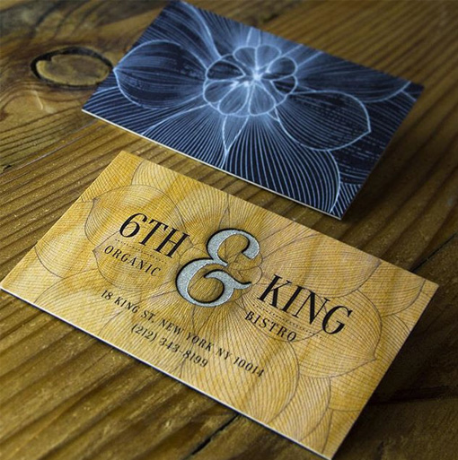 Clever And Intricate Layered Laser Cut Wooden Business Card Design For A Restaurant