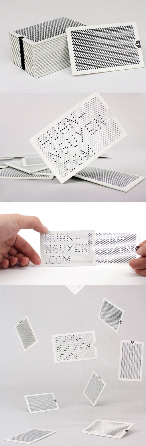 Clever Interactive Laser Cut Business Card Reveals A Hidden Message