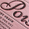 Custom Die Cut Vintage Ticket Style Letterpress Business Card For A Yoga Instructor