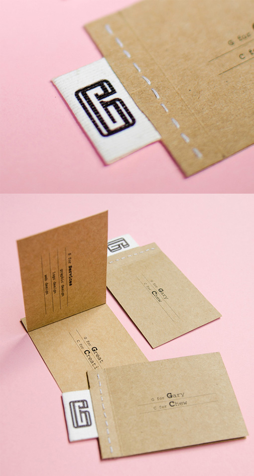 Earthy Interactive Stitched Business Card Design