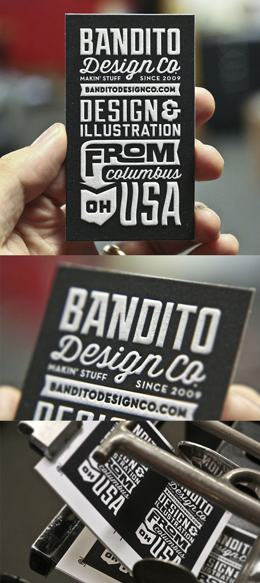 Excellent Typography On A Vintage Chalk Board Style Black And White Business Card