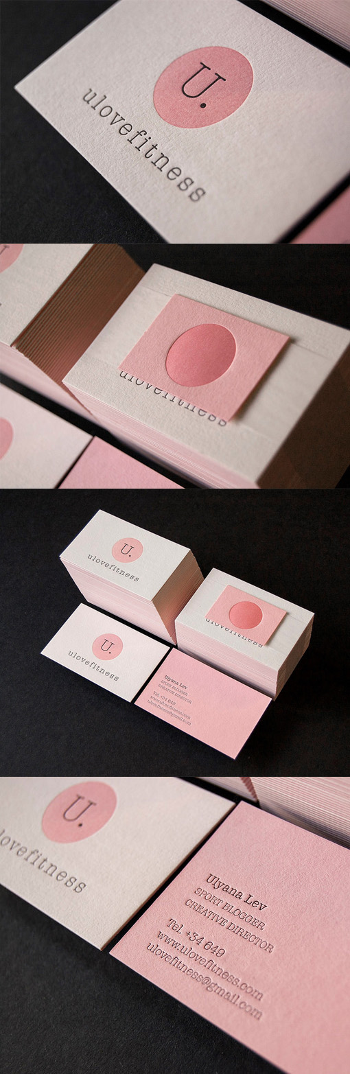 Slick Modern Letterpress Business Card For A Sports Blogger