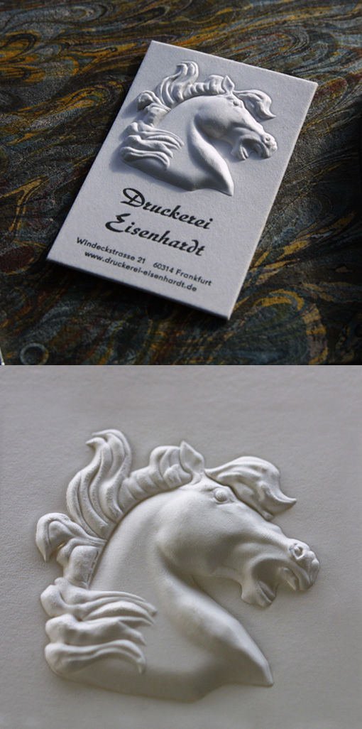 Amazing High Relief 3D Embossed Business Card