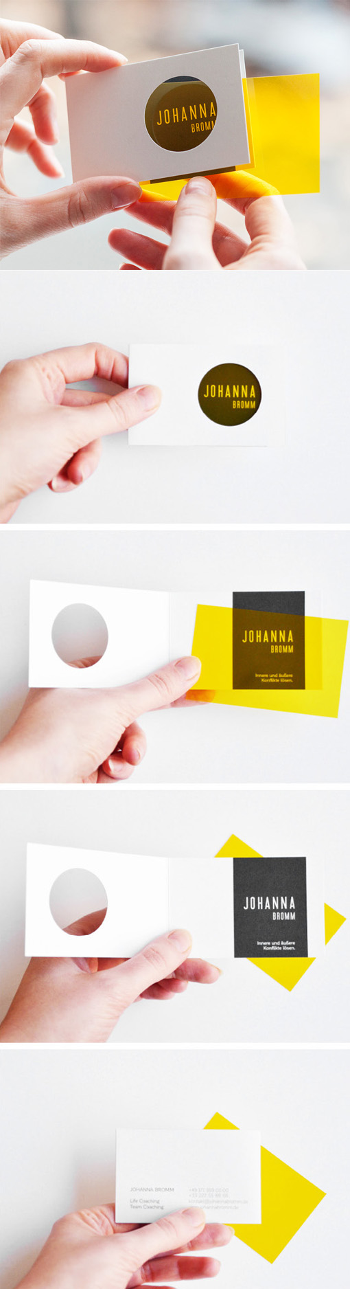 Clever Interactive Die Cut Business Card Design