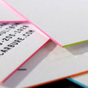 Minimalist Design And Bright Edge Painting Come Together On A Business Card For A Web Designer