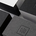 Minimalist Design Black And White Letterpress Business Card Design