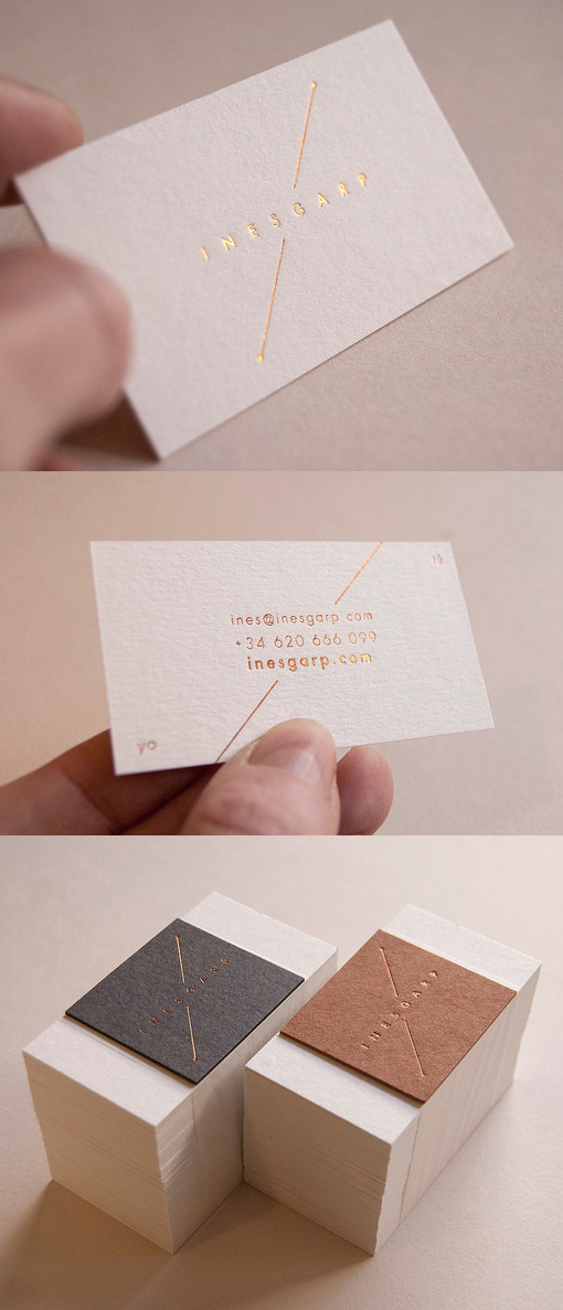 Elegant Understated Gold Foil Business Card Design